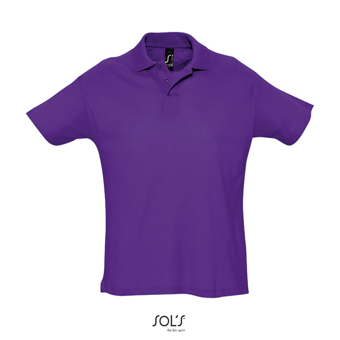 Polo homme publicitaire coton 170g - SUMMER Violet foncé